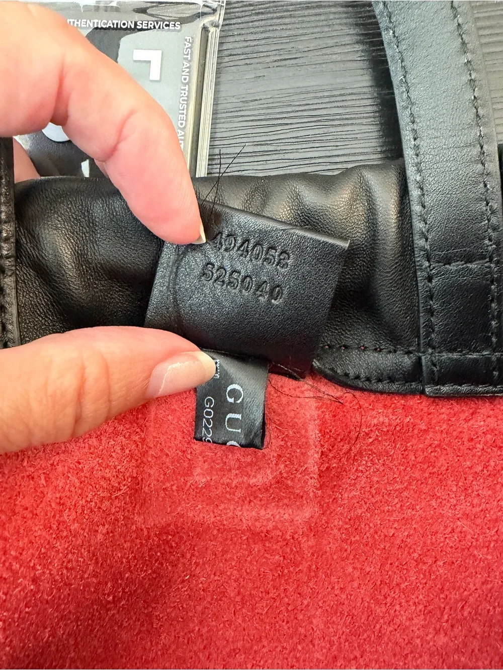 Gucci Red Leather Logo Drawstring Backpack